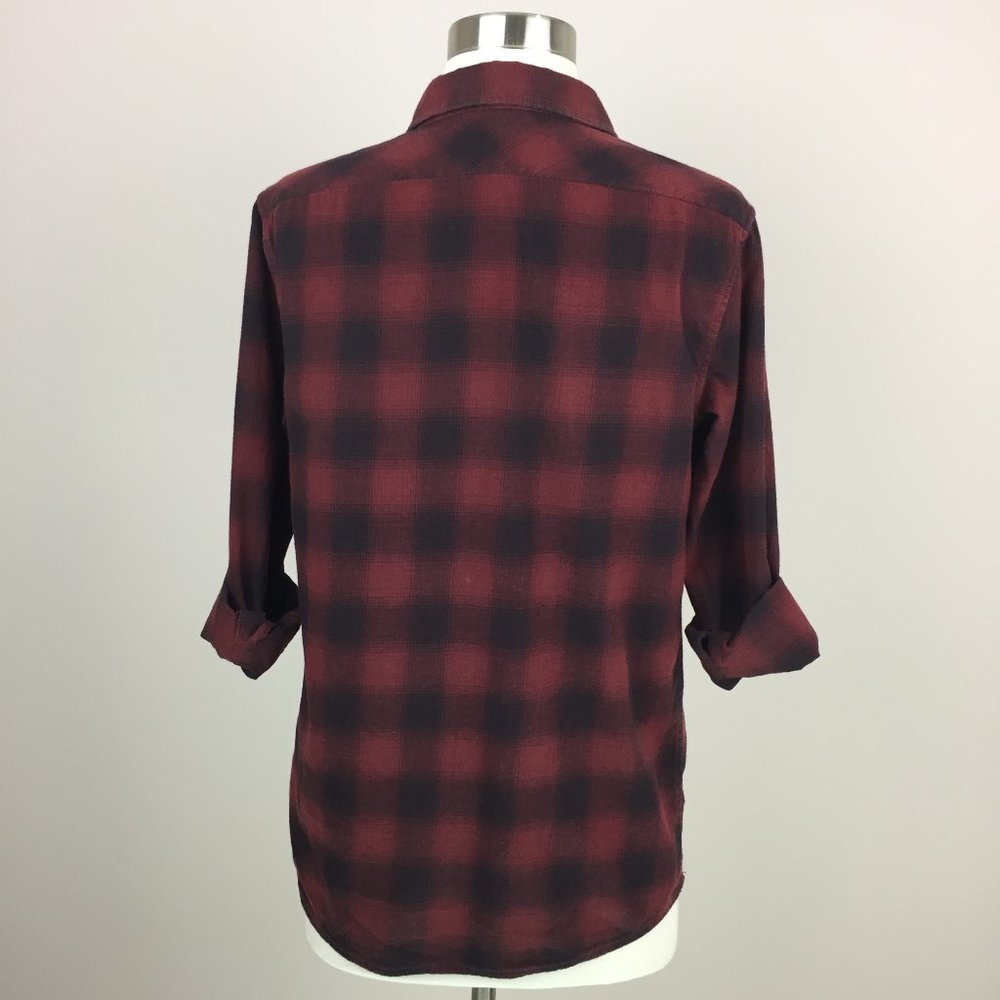 Allsaints Kayla Shirt Crossover Plaid Flannel 4 - Picture 4 of 9